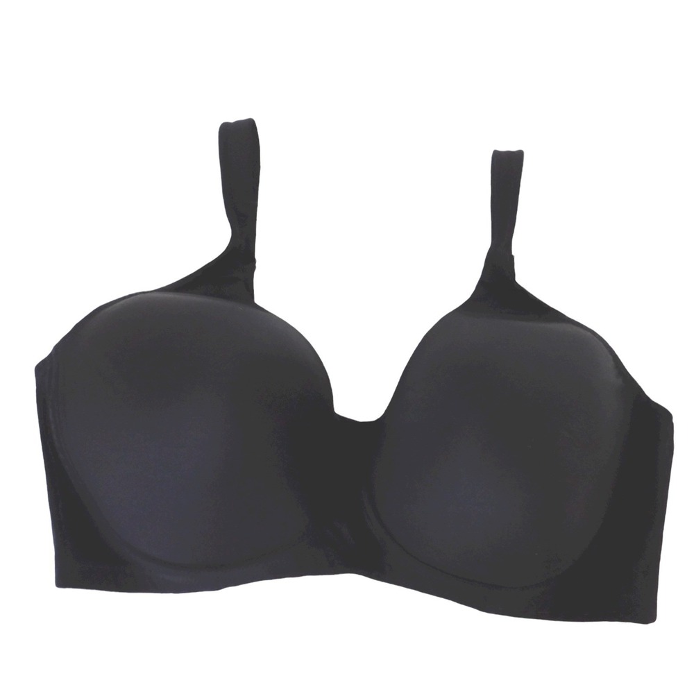 NEW Leading Lady Bra Molded Soft Cup 5042 Black Wirefree Full‎ Coverage 50D Plus